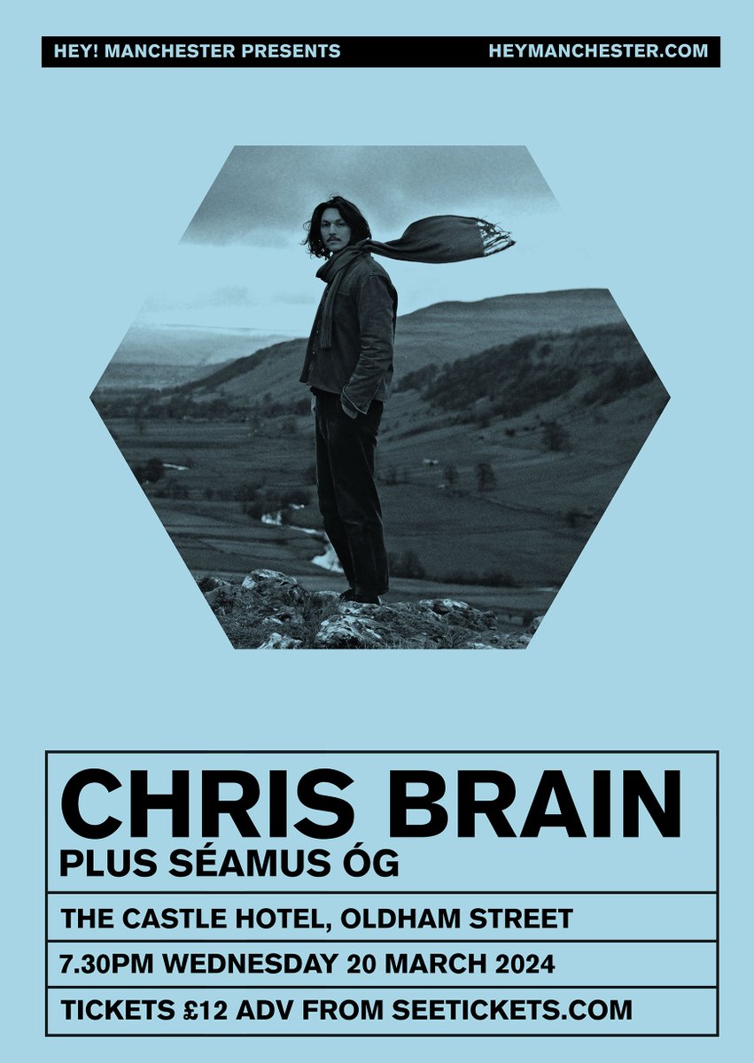 TWO WEEKS TODAY: We welcome @chrisbrainmusic to @thecastlehotel, with support from Séamus Óg! Read more, listen to both and book now: heymanchester.com/chris-brain#in…