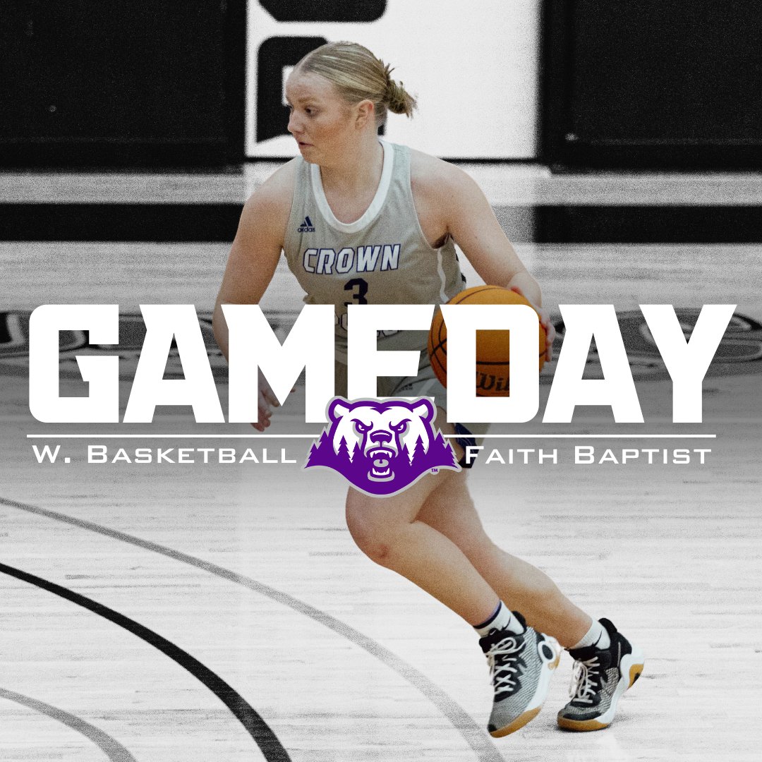 NCCAA Regional 🆚Faith Baptist 📍Ellendale, ND ⏰WBB at 5:00pm @CrownWBB #GoPolars | #hoops | @kwiktrip