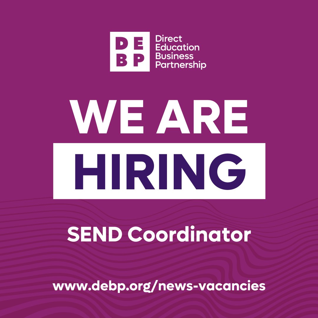 DirectEBP's tweet photo. Job Vacancy: SEND Coordinator

Job description and application form available here: https://t.co/oMuQ2AGOhS

#DerbyshireJobs #Chesterfield #Derby #Derbyshire #loveDEBP #SEND #SEN #SENCo #jobvacancy #hiring https://t.co/iGeidHmD8j