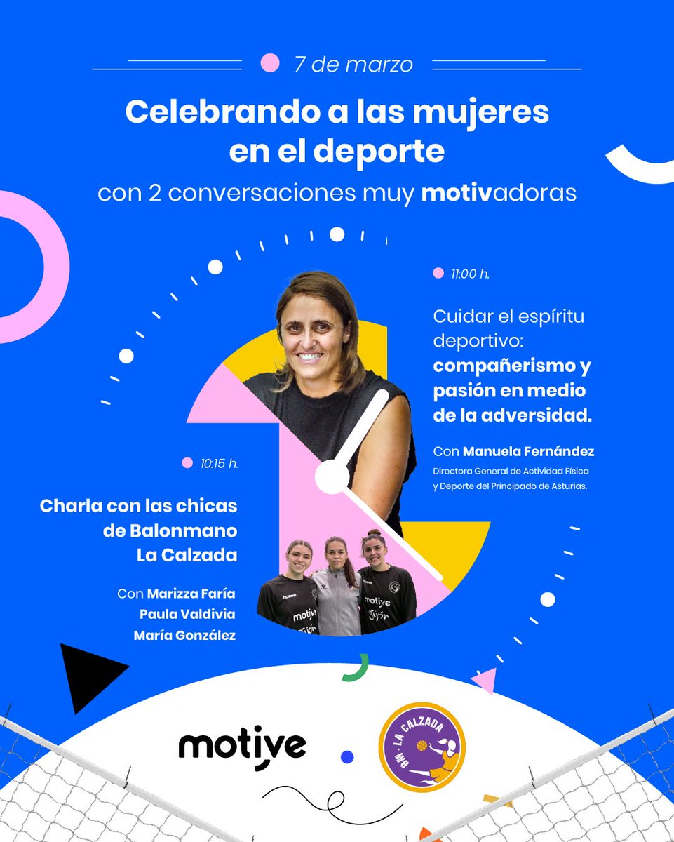 🗣🙋🏻‍♀️ Celebrando a las mujeres en el deporte.

🗓 7 de marzo 

🕙 10:15

📍 <a href="/motiveco_/">Motive.co</a> 

#SomosCalzada
