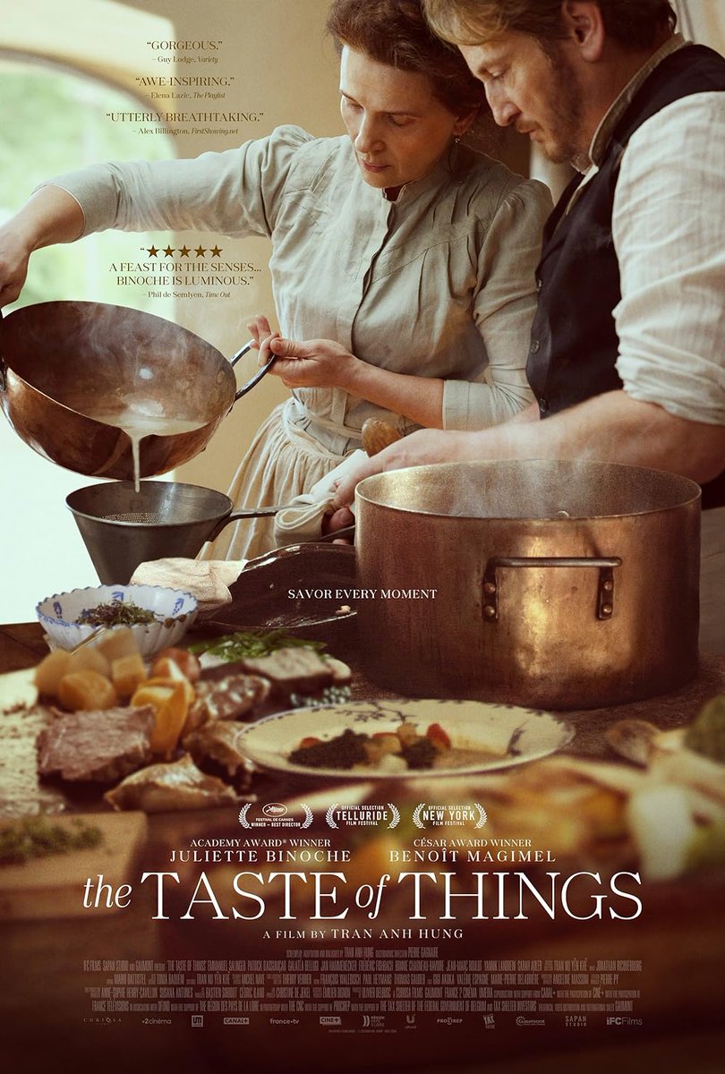#NowWatching 📽

The Taste of Things

Released 2023
Directed by Anh Hung Tran

#JulietteBinoche #BenoîtMagimel #FrenchFilm #movies #FrenchCinema