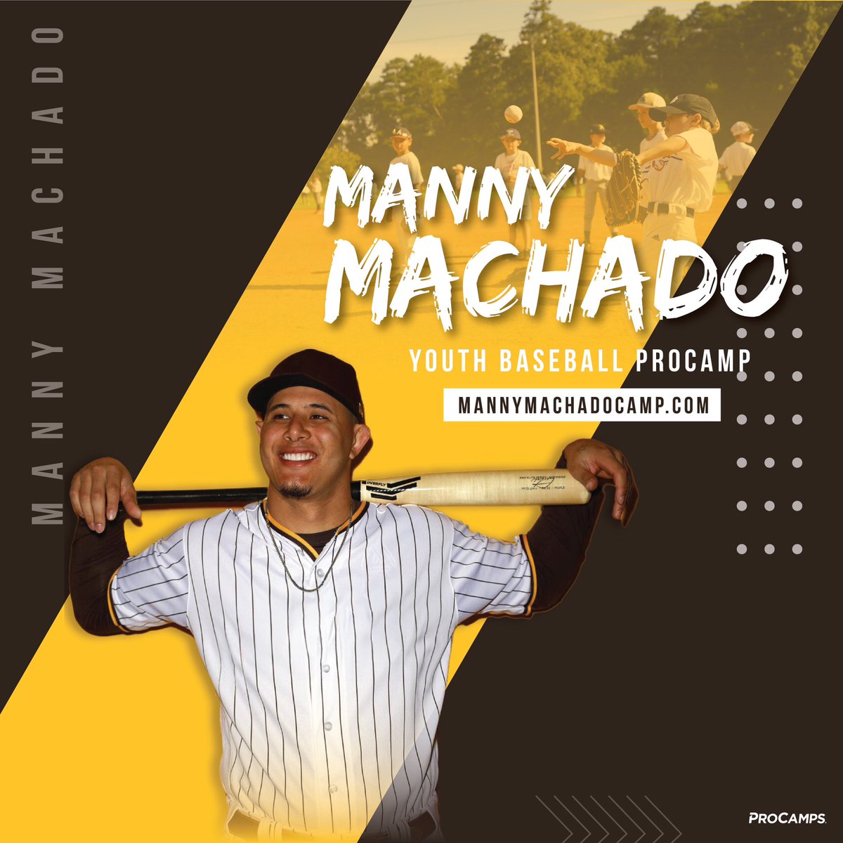 SoCal let’s see you show out! Baseball is BACK and registration for the Manny Machado youth baseball ProCamp is officially OPEN! #FriarFaithful   Visit MannyMachadoCamp.com to sign up! Tag a friend you want to see @ camp in Cali 👀🌴⚾