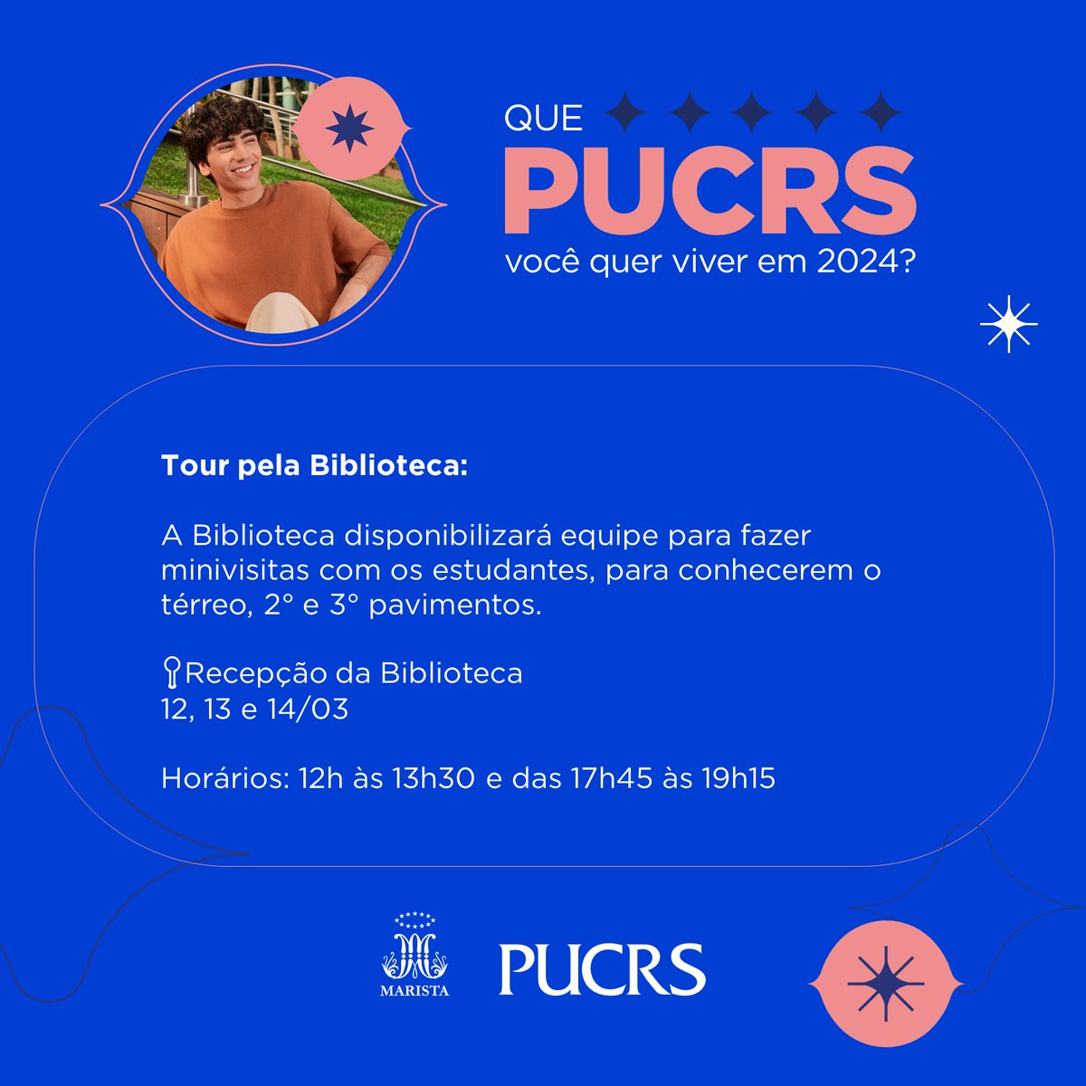 BibliotecaPUCRS's tweet image. Um novo semestre iniciou no Campus, repleto de oportunidades e experiências.

Arraste para o lado e confira a programação da Biblioteca para a recepção dos calouros e veteranos! 🤩

#bibliotecapucrs #bibliotecauniversitaria #pucrslibrary
