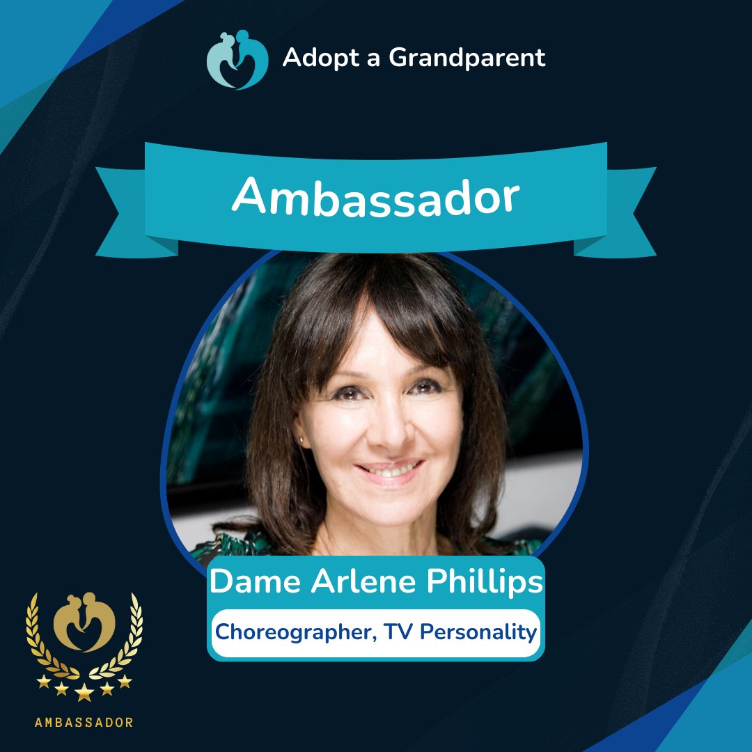 Allow us to introduce you to our latest ambassador... Dame Arlene Phillips! 🤩

Arlene's work as an <a href="/alzheimerssoc/">Alzheimer's Society</a> Ambassador makes her a role model in the sector as she advocates, whilst also working to combat loneliness for all 'grandparents'.

#AdoptaGrandparent