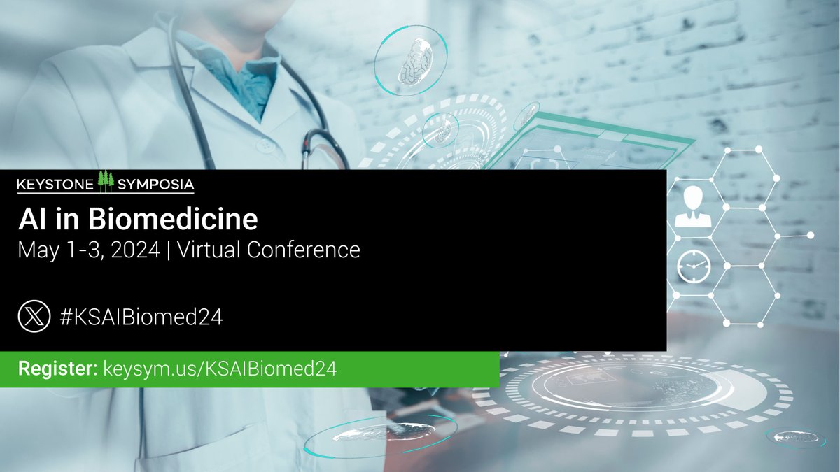 Abstract deadline is March 20th for the virtual @KeystoneSymp #AI in Biomedicine. Our @EmboMolMed editor Lise Roth looks forward to the science and discussion. For details: hubs.la/Q02n2kGq0 #KSAIBiomed24 #DrugDiscovery #Bioengineering