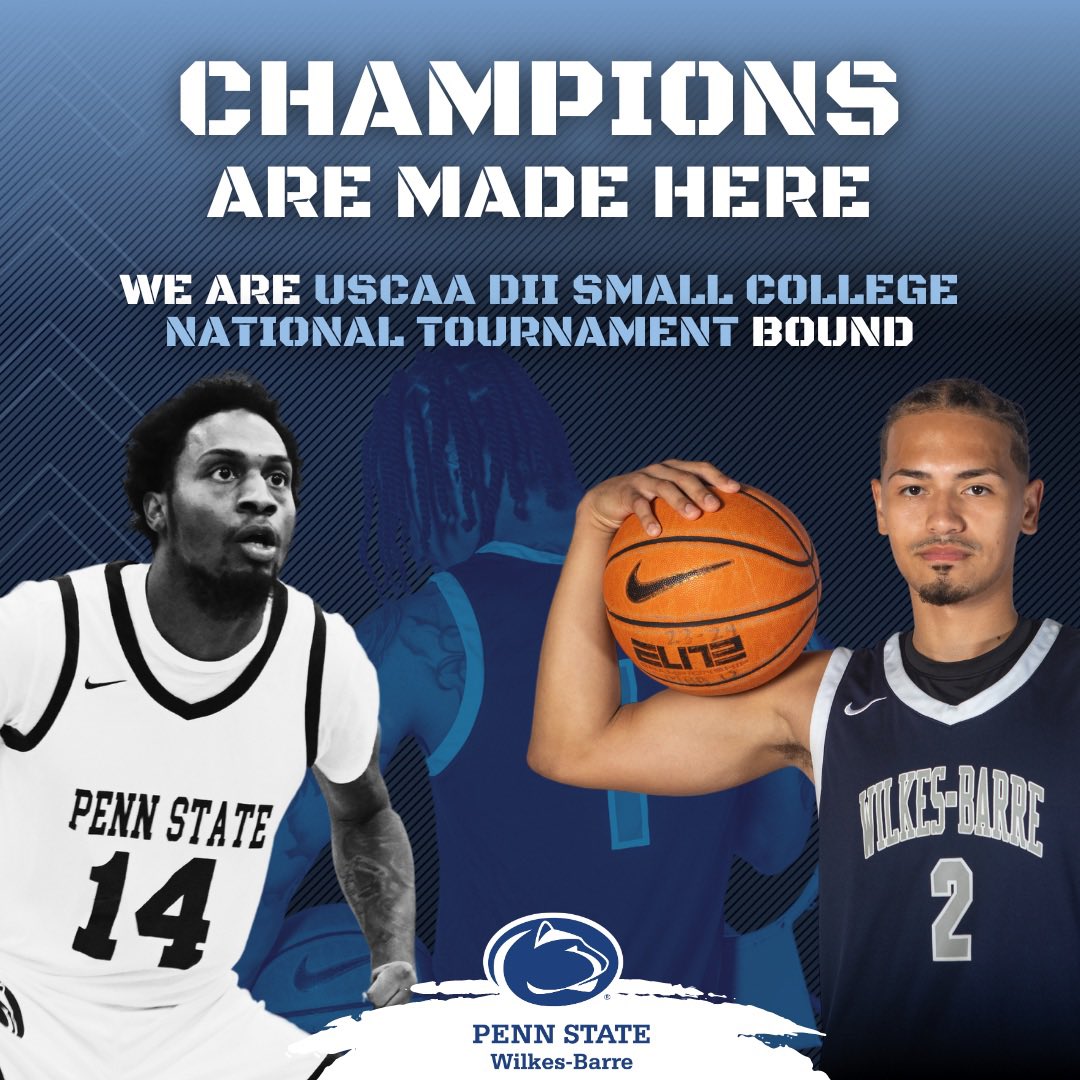 Coachhammett's tweet image. Penn State Wilkes-Barre Is Going Dancing! 

This Is Our 6th Straight @USCAA National Tournament Appearances. 

We Are Looking To Bust Some Brackets. #PSWBHoops #ExpectUs #BracketBusters