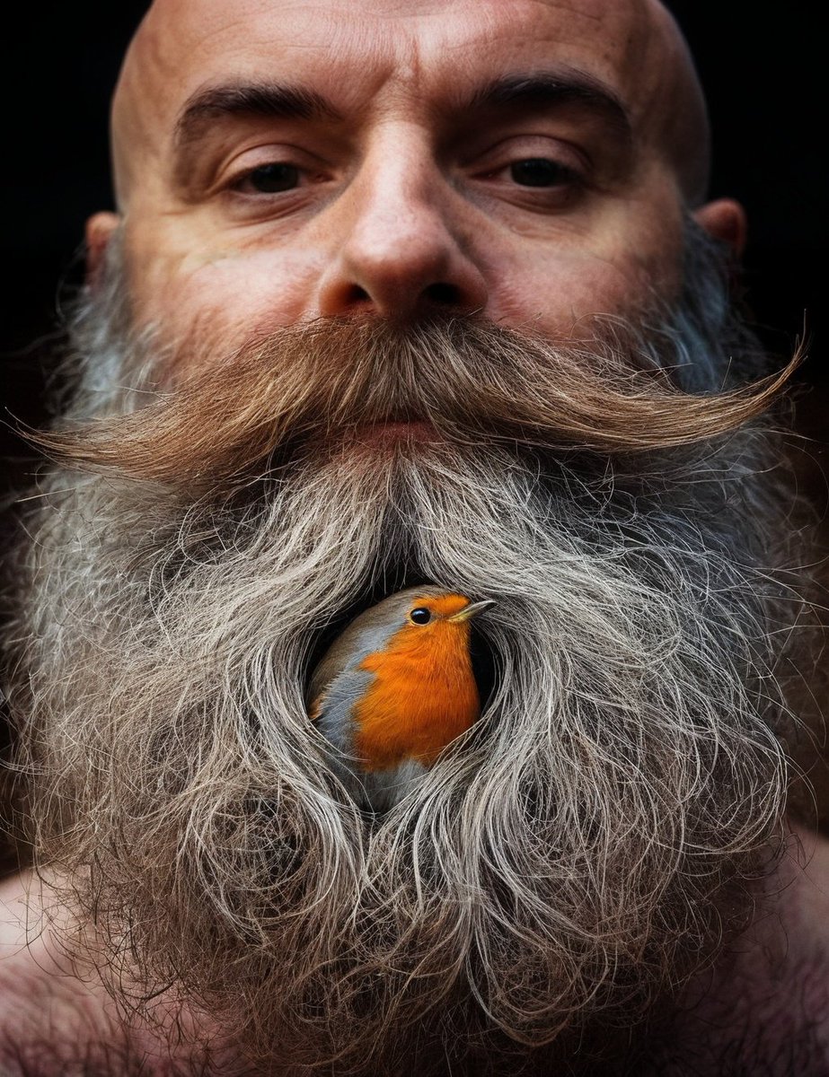 tk_pix's tweet photo. Beard goals...
#portrait #beard #beardportrait #robin #robinredbreast #birds #nature #birdnestbeard #messybeard #petrobin #aiartcommunity #aiart #aiphotography https://t.co/ixD7RtEWY3