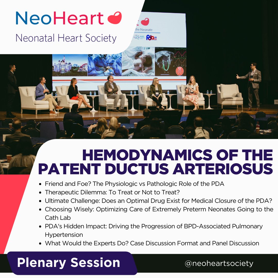 Session Highlight: #neoheart2024 💡#hemodynamics of the #patentductusarteriosus ➡️web.cvent.com/event/fe874ad0… Register Today! #neotwitter #medtwitter #MedEd #neoheart #pda