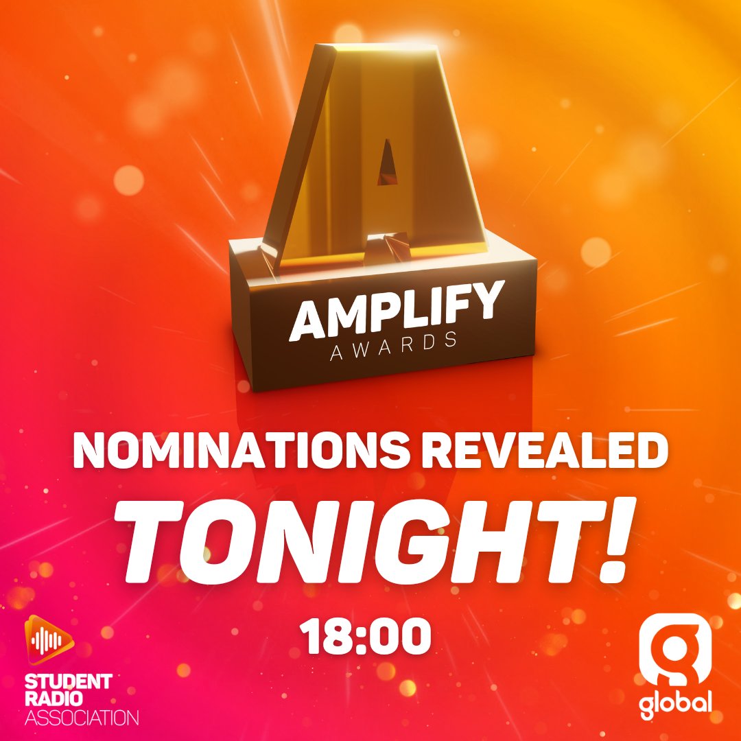 It's nominations time! 🏆 Head over to our YouTube Channel to watch LIVE as we announce the nominations for 2024's Amplify Awards, sponsored by @global Good luck to everyone that entered and we can't wait to see you in April ❤️ #SRACON