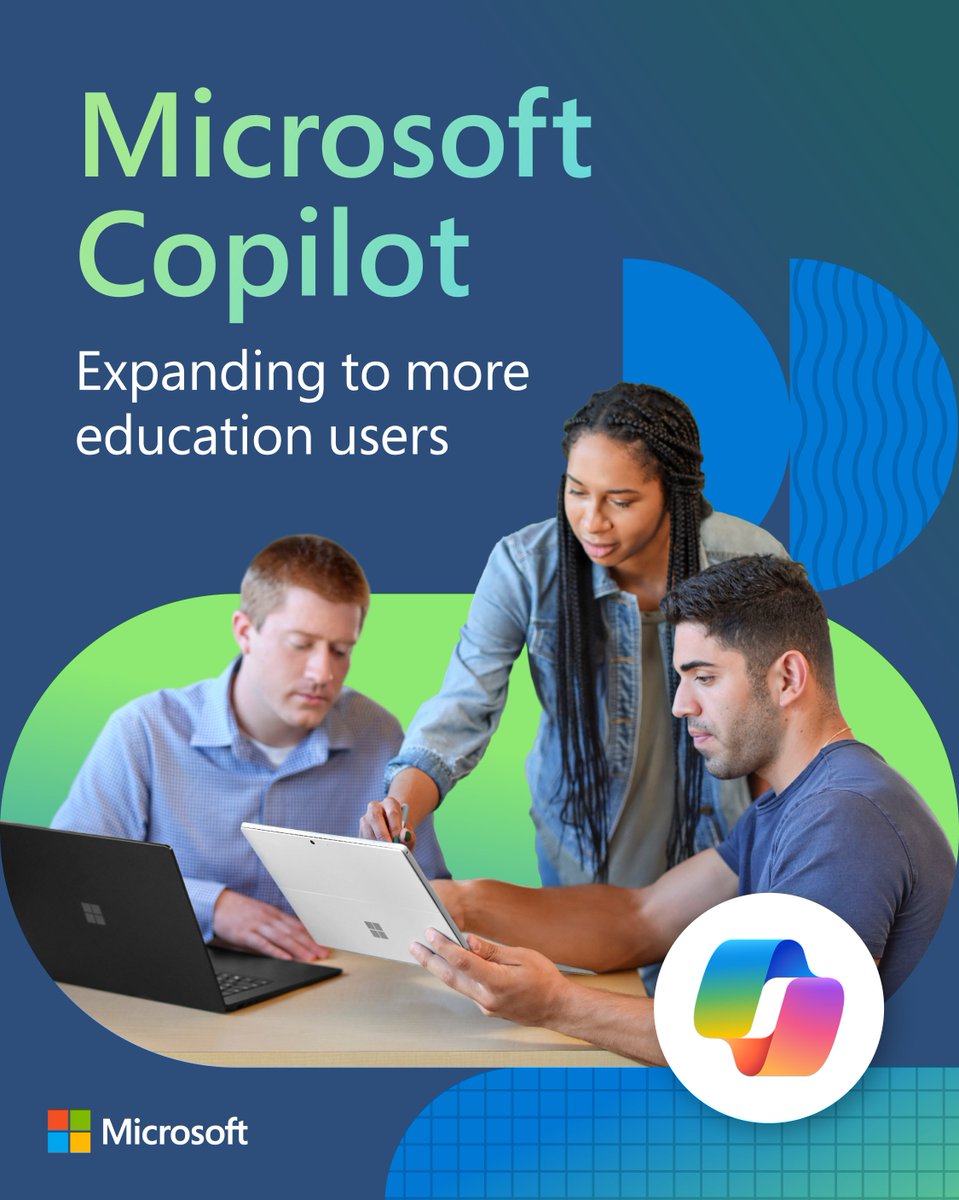 Drumroll please… 🥁​
​
Copilot is spreading its wings to more education users! Catch up on the latest with #MicrosoftReimagine: youtube.com/live/Slj6H2lEK…

#MicrosoftEDU #AI
