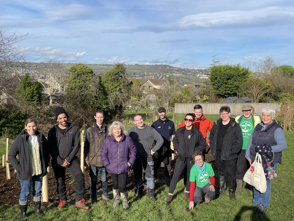 Great 2nd day planting a hedge and mini forest at Stirtingale Road. A wonderful way for @bath_building_soc to mark their 120th anniversary and to plant some of the trees grown at their nursery Thank you to everyone who joined from BIBs, the Emberson Group, Curo and our own team.