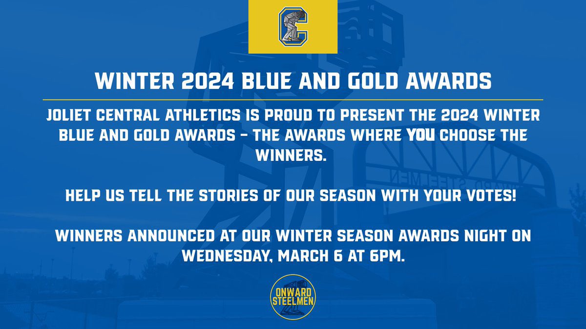 JonPereiro_'s tweet photo. π΅π‘BLUE AND GOLD AWARDSπ΅π‘
Winter Awards Night is TONIGHT! 6pm in the auditorium.
There are a couple hours left in our B&G Awards voting. Over 3,300 votes already!
Get yourπ³οΈin at the link below:
https://t.co/TNlJeHubC1
#Onward
@SteelmenPoms @JC_Cheerleading
@SteelmenBowling @steelmengbball
@SteelmenBB @SteelmenATC @Coach_McGovern
@steelmenbowl @Rgw114G @SteelmenAP @sjhallihan