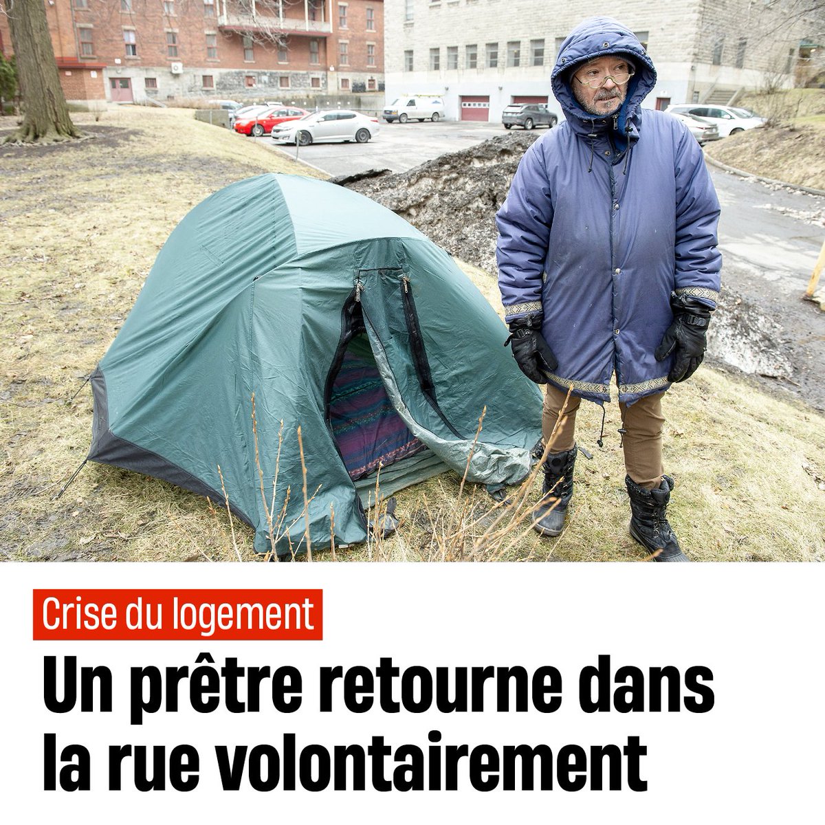 JdeMontreal's tweet photo. EN RAPPEL | Un ancien itinérant devenu prêtre vient de retourner volontairement dans la rue afin de dénoncer le manque d’action des gouvernements pour atténuer la crise du logement.

Article par @MNguyenJDM ici: https://t.co/pbZEW6ZTjX https://t.co/rwNMCfYz3W