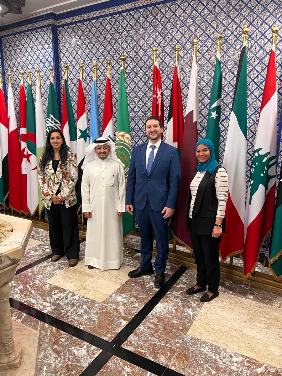 Pleased to meet in Cairo at the League of Arab States with the department for Education and Scientific Research led by Director AlAjami. Science Diplomacy in action and concrete steps ahead! @UfMSecretariat @arableague_gs