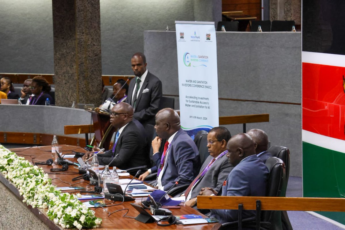 I_amShiti's tweet image. During #WASIC2024, PS @jkorir_k highlighted the necessity of teamwork to bridge Kenya&apos;s water access divide. 

He called for the integration of public and private efforts through NAWASIP to raise resources and secure a sustainable water future for all. #WaterFund