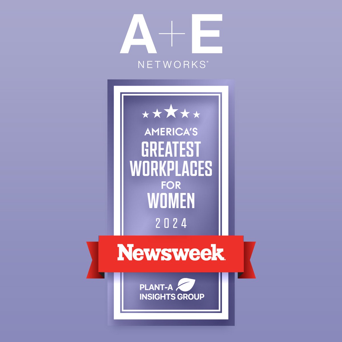 As we begin Women's History Month, we are so proud to announce that A+E Networks has again been named by @Newsweek as one of America's Greatest Workplaces for Women. To all the amazing women of A+E Networks, we see you, we thank you, we celebrate you!