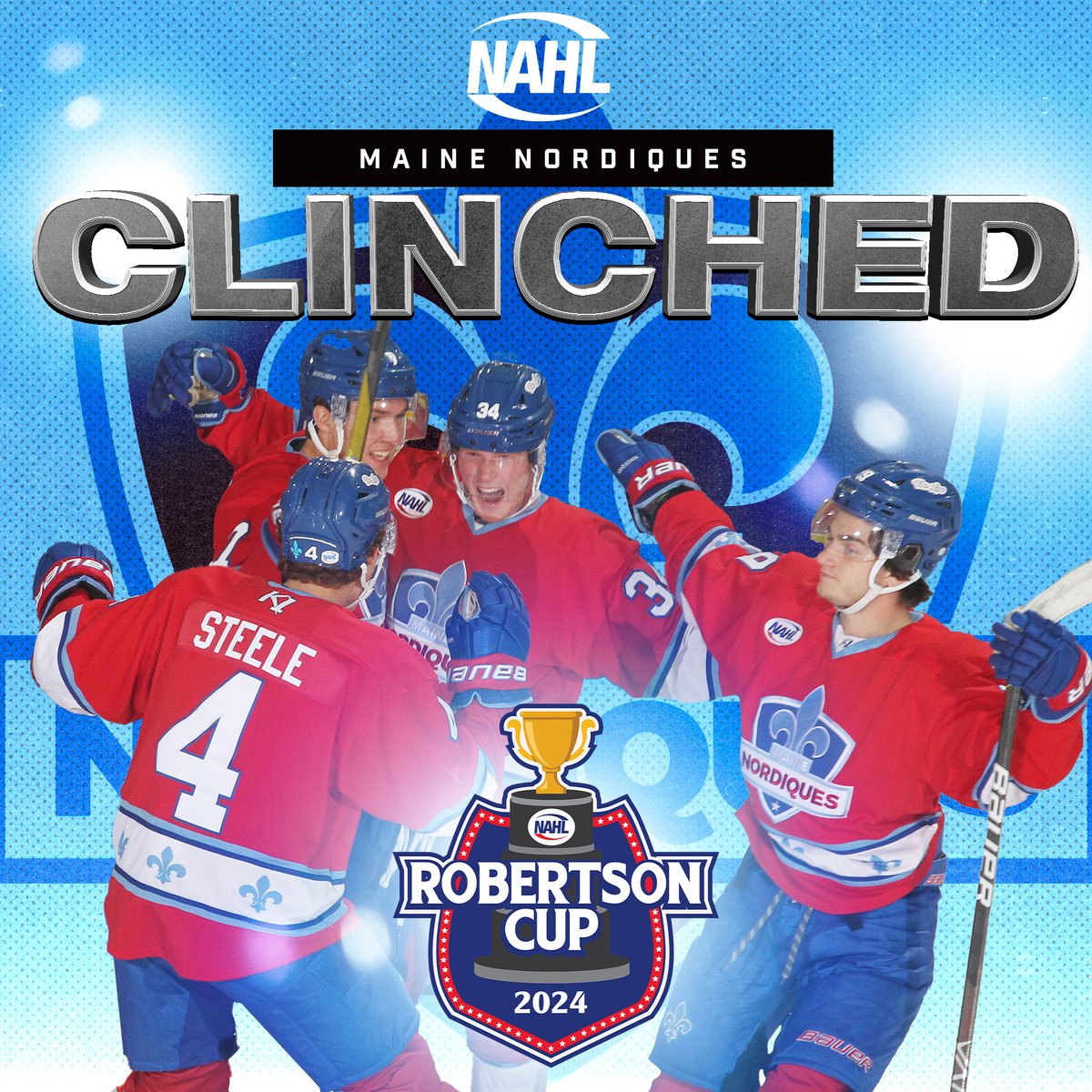 CLINCHED The Maine Nordiques are heading back to the #RobertsonCup playoffs!
