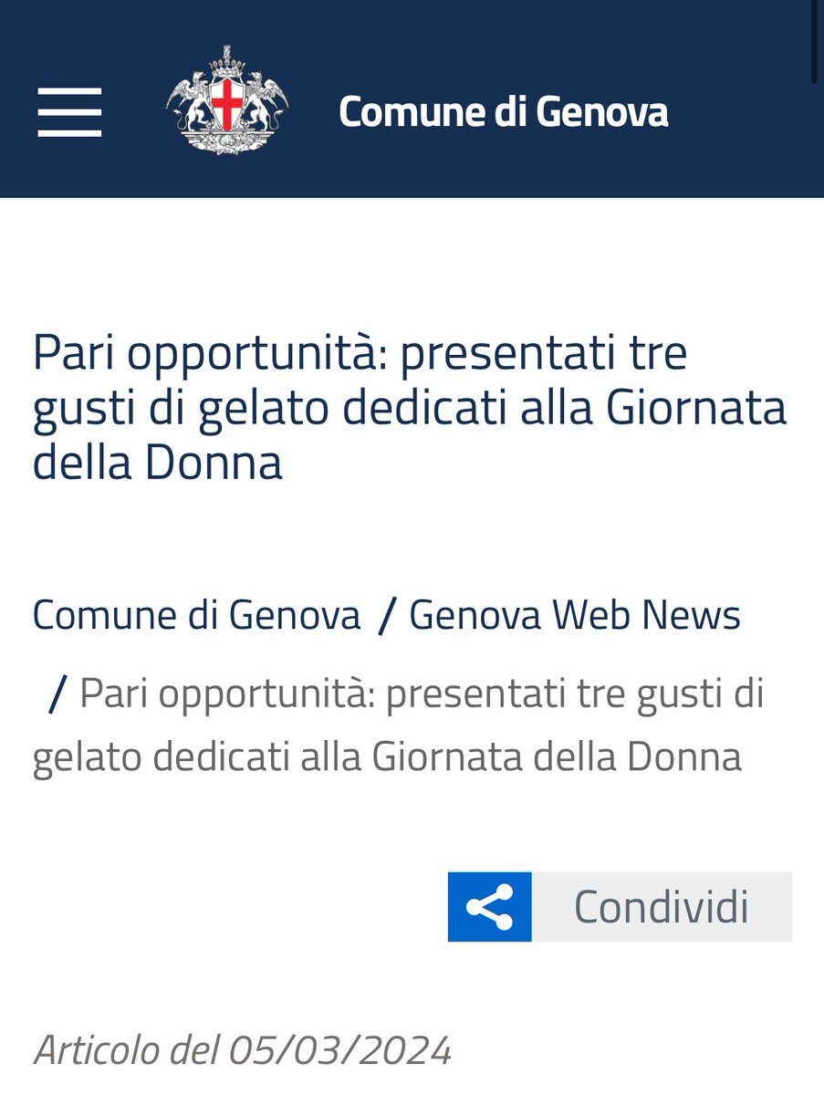 La cosa che davvero mi manda ai matti è l’occhiello

PARI OPPORTUNITÀ #comunediGenova