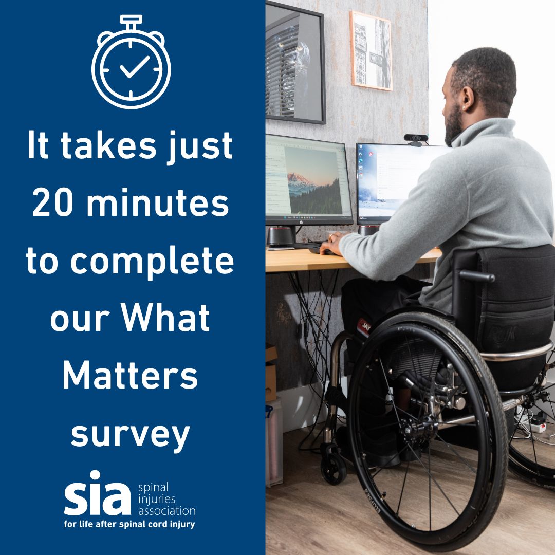 What are your biggest priorities?

We want to hear #WhatMatters to the spinal cord injury community so that we can make sure that our priorities match yours.

There is still one week left to complete the What Matters survey: spinal.co.uk/news/tell-us-w…