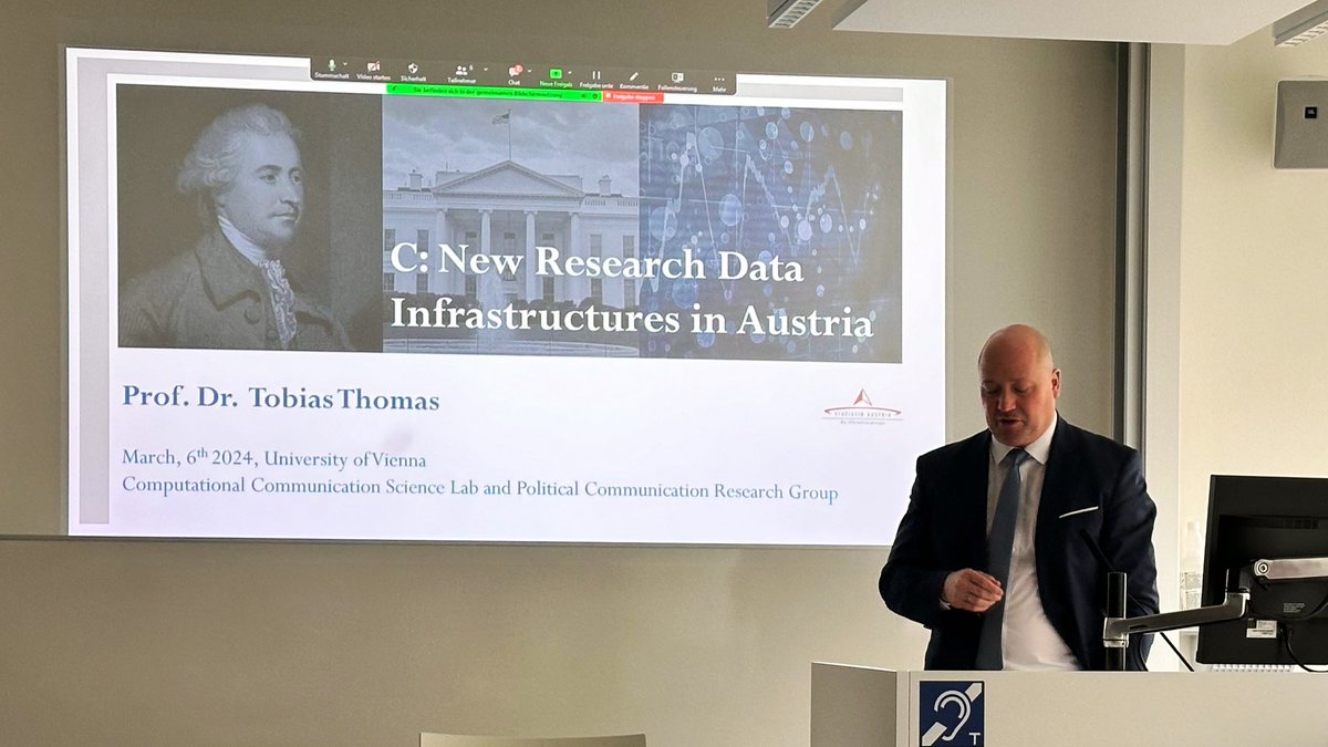 Today, @ThomasEconomics & @BojanEvkoski presented their research on media bias & how to measure media sentiment with LLMs. Furthermore, we got an intro to the #AustrianMicroDataCenter. Very intriguing research! We look forward to more exchange & possibly collaboration!