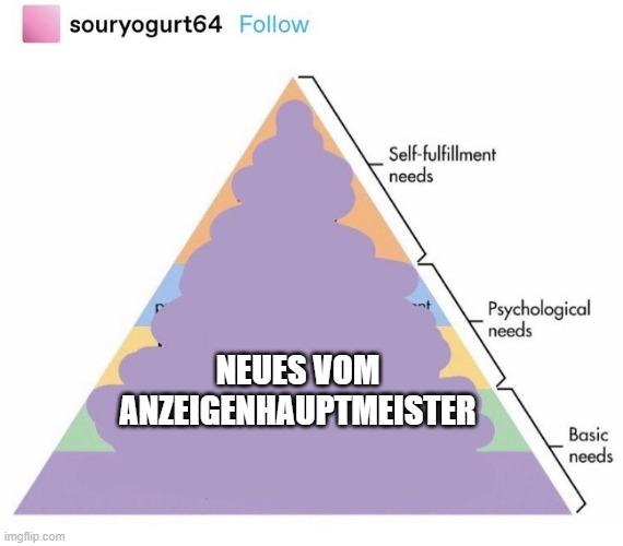 Gesetz ist Gesetz. #Anzeigenhauptmeister