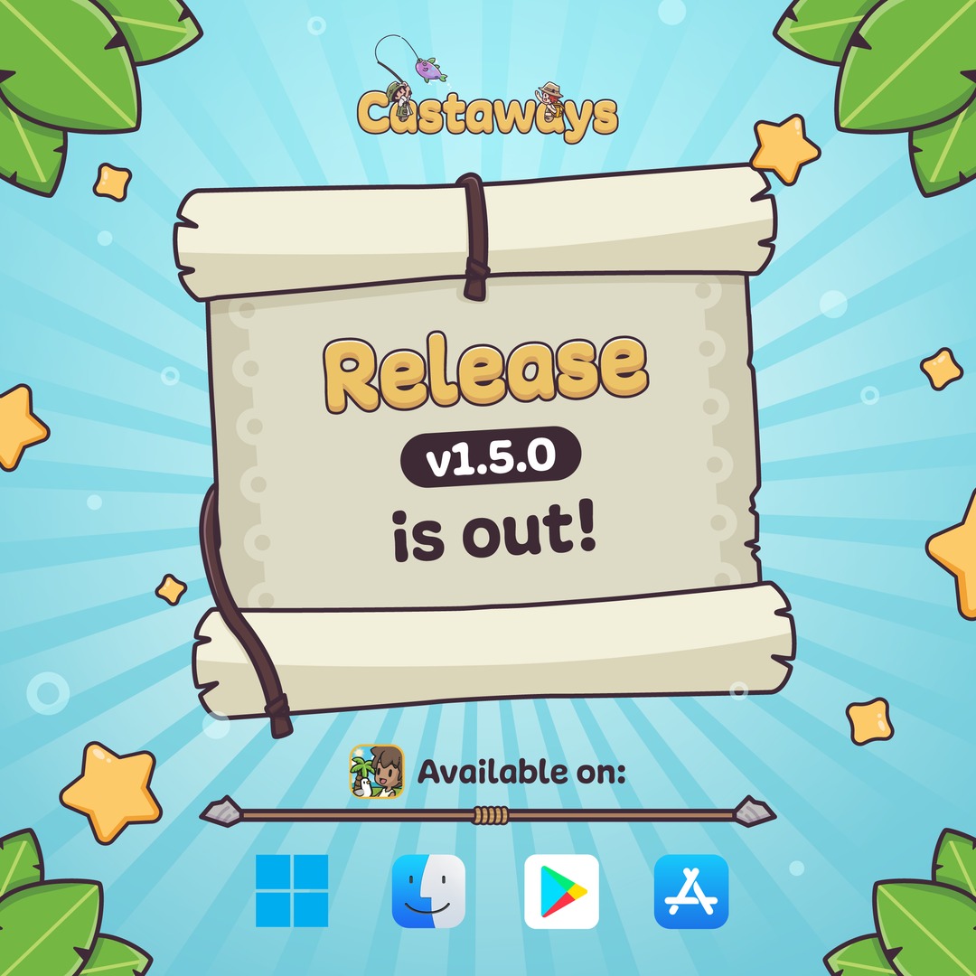 ✨ Castaways v1.5.0 is out! This is a big one so we would love for everyone to try it! 🔗 castaways.com/play