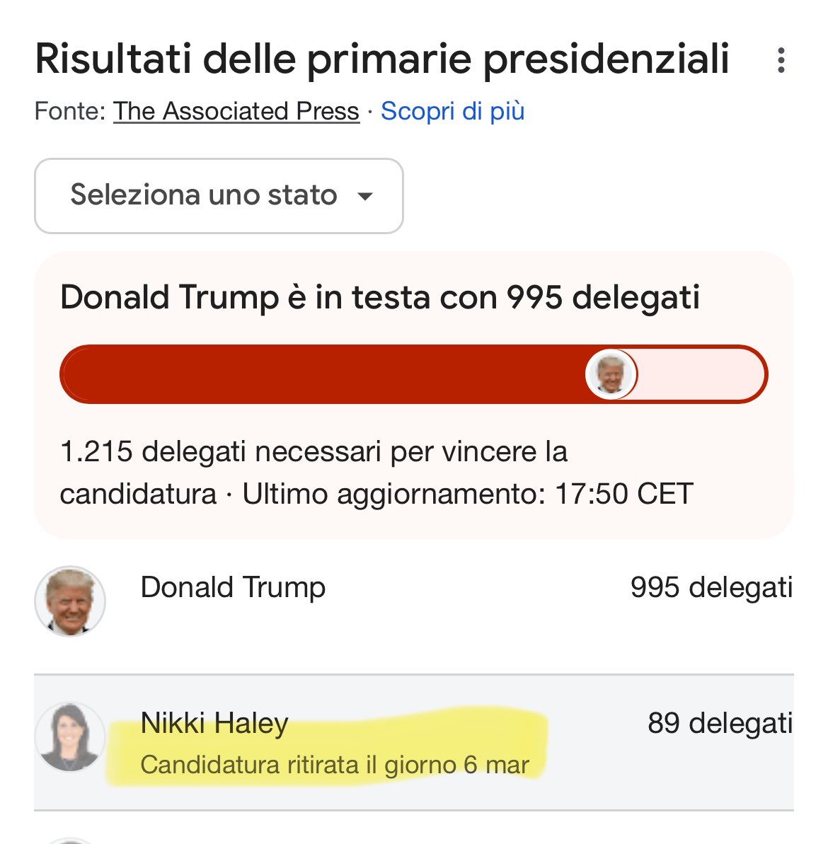 No Bubu, #NikkiHaley non ha fatto sparire l’incubo. È proprio sparita lei ritirandosi.
#Burioni #Trump #SuperTuesday