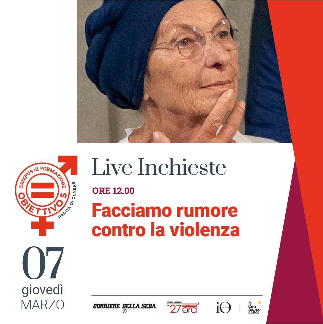 Domani sarò ospite di #Obiettivo5 a l’Università @SapienzaRoma dopo il panel che ospita Gino Cecchettin per parlare dell’iniziativa #oratoccaanoi, per tentare di proseguire nella battaglia contro la violenza sulle donne.