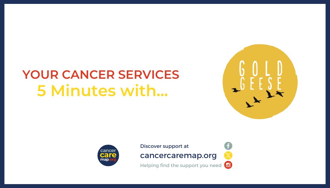 There are over 1,800 new diagnoses of childhood cancer each year and charities like Gold Geese work tirelessly to help those affected. We spoke to the team to find out more about their services. cancercaremap.org/article/5-minu…