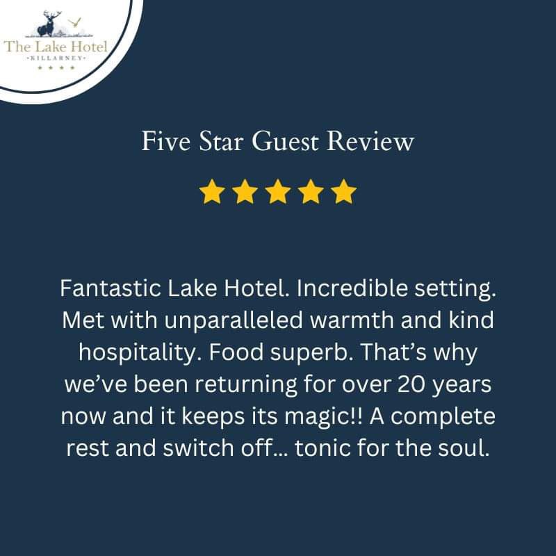 We’re so thankful for heartwarming reviews like this. This lovely guest has been part of our journey for over 20 years 🌟 Thank you for your continued support, it means so much to our family-owned hotel 💖

#luxuryhotel #familyownedhotel #guestreview #staycations #lovekillarney