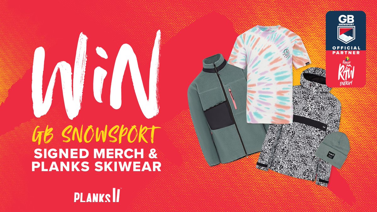 Fancy WINNING the ultimate Snowsports prize?!

You could WIN:
- 5 crates of Rubicon RAW 🫐🍍🍏🥭🍊
- Official signed merch from our @GBSnowsport  athletes 🏂
- @PlanksClothing  including a Ski jacket, a fleece, a t-shirt and a beanie ⛷️

All you have to do is:
- Follow