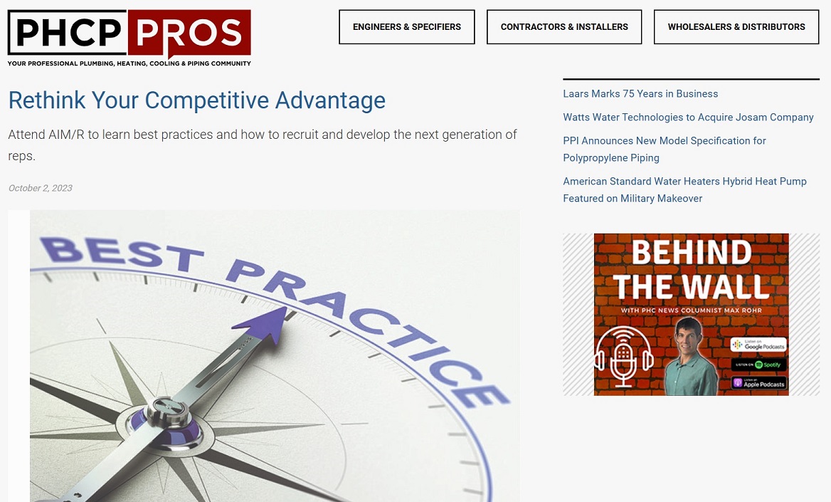 The distinction between a distributor and manufacturer continues to blur. However, that can be a competitive advantage for independent manufacturer reps. Learn more in this @PHCPPros article by Mike Marks: phcppros.com/articles/18243…