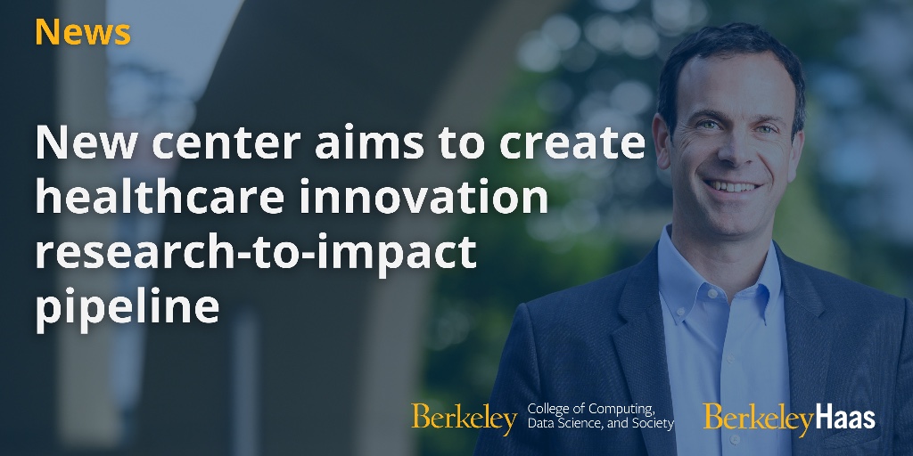 Berkeley Computing, Data Science, and Society (@berkeleycdss) on Twitter photo The Center for Healthcare Marketplace Innovation (CHMI) is being launched by the College of Computing, Data Science, and Society and the Haas School of Business (<a href="/BerkeleyHaas/">Haas School of Business</a>) to shape the future of AI in healthcare through data partnerships and more. data.berkeley.edu/news/new-centeβ¦ The Center for Healthcare Marketplace Innovation (CHMI) is being launched by the College of Computing, Data Science, and Society and the Haas School of Business (<a href="/BerkeleyHaas/">Haas School of Business</a>) to shape the future of AI in healthcare through data partnerships and more. data.berkeley.edu/news/new-centeβ¦
