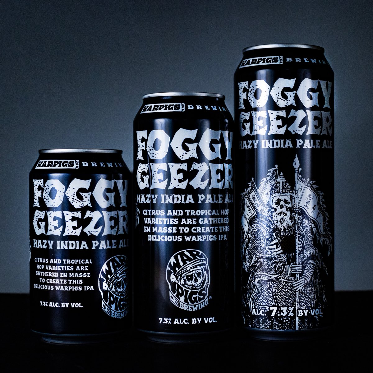 The Foggy family has grown. Rejoice, for Geezer is now available in 19.2oz cans.

warpigs.com