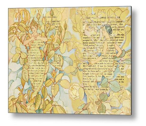 Wildflower Fairies - Fairy-tale Fantasy. This image is on many items in my shop, get it at: fineartamerica.com/featured/wildf… #MoonWoodsShop #DigitalArtist #wallartforsale #BuyIntoArt #FallForArt #AYearForArt #fairy #illustrationart #floralartwork #FillThatEmptyWall #shabbychic