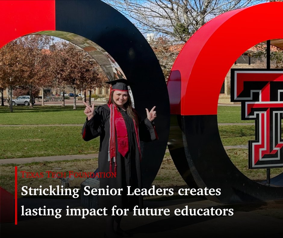 In November 2023, Texas Tech University’s College of Education announced the Strickling Senior Leaders program.

Scholarship recipient Candace Plasencio shared how this generous gift impacted her.

Read more here: give2tech.com/StricklingSeni…