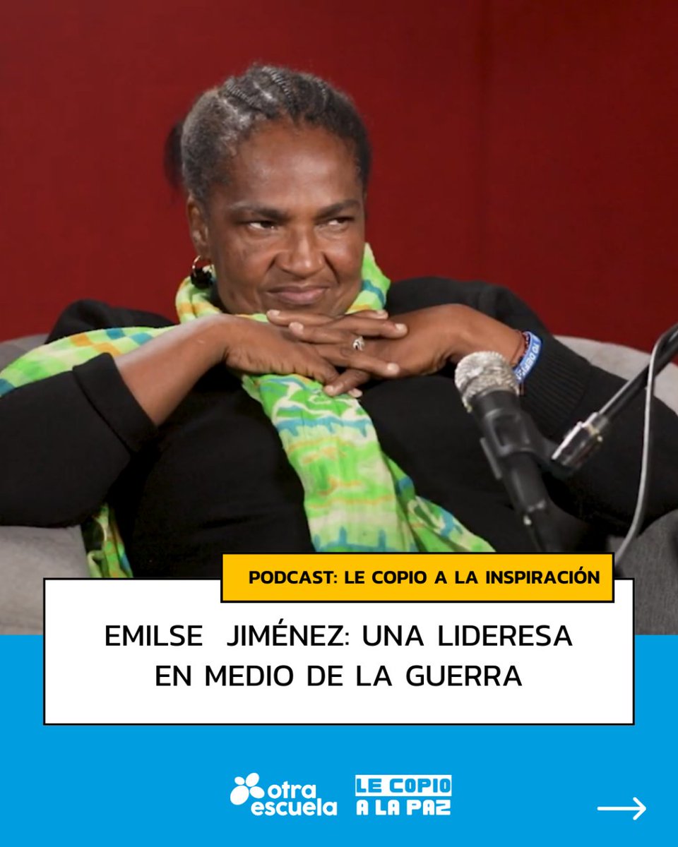 Otra_Escuela's tweet photo. ✊ La profe Emilse es una lideresa social del Norte del Cauca que lucha por los derechos de la niñez, la adolescencia y las mujeres en su territorio. 

🖋️ Conoce su historia completa en "Le Copio a la Paz 🕊️💙": https://t.co/np2uPL51XV 

#lideresasocial https://t.co/aIREThoGfL