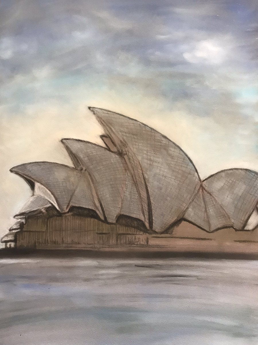 I am painting Sydney Opera House and this is my progress so far….