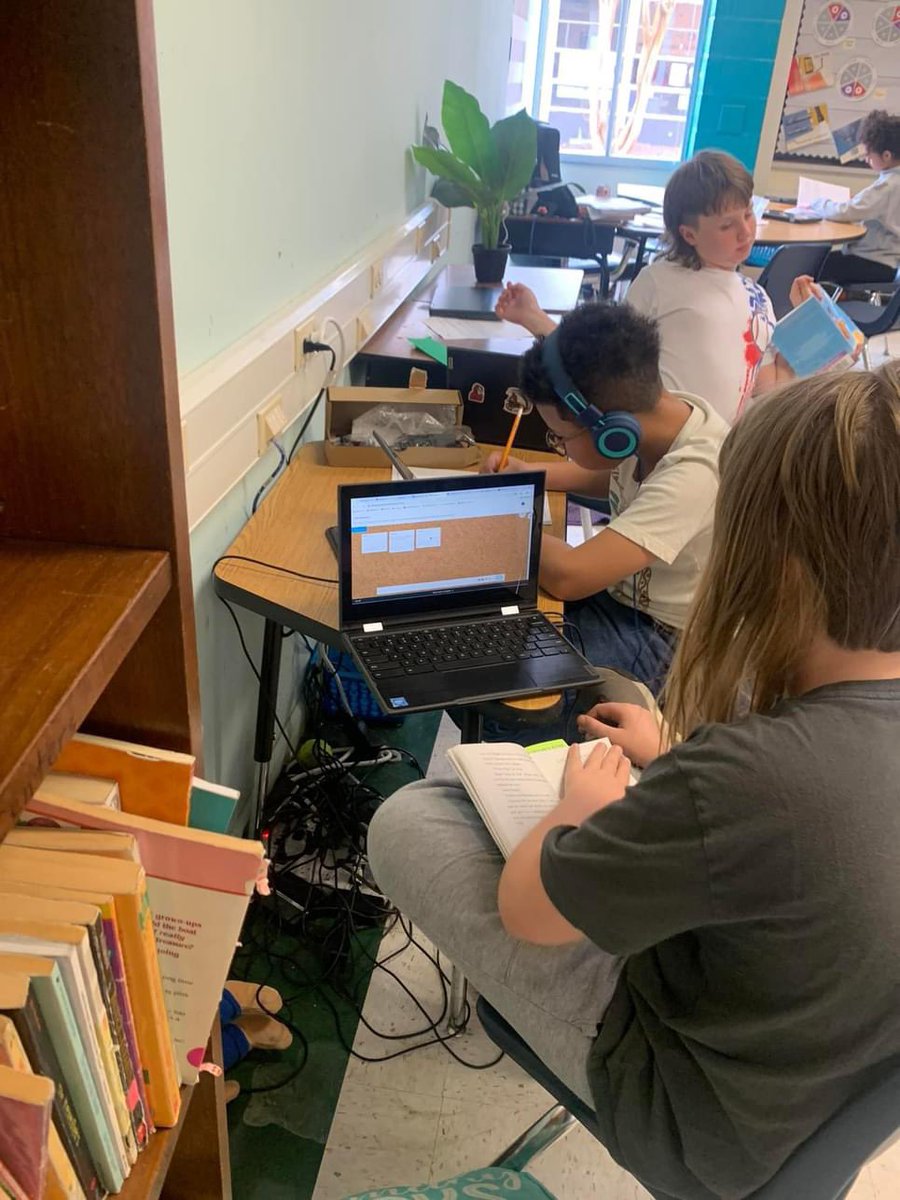 There are so many ways to read a book. Our 4th graders love using their devices to read and are able to have the interaction when answering questions throughout their reading and seeing different answers from their peers.