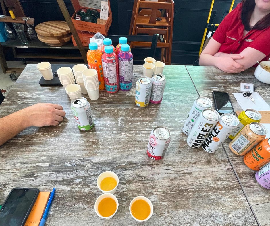 Expanding our menu with a sip of innovation! Our #youth mentors recently sampled drinks from stellar Canadian brands like @crazyDlabs, Roar Organic, and @seltzer_city 🧃 Their input not only enriches our offerings but empowers them with pride and ownership 😍 #socialenterprise