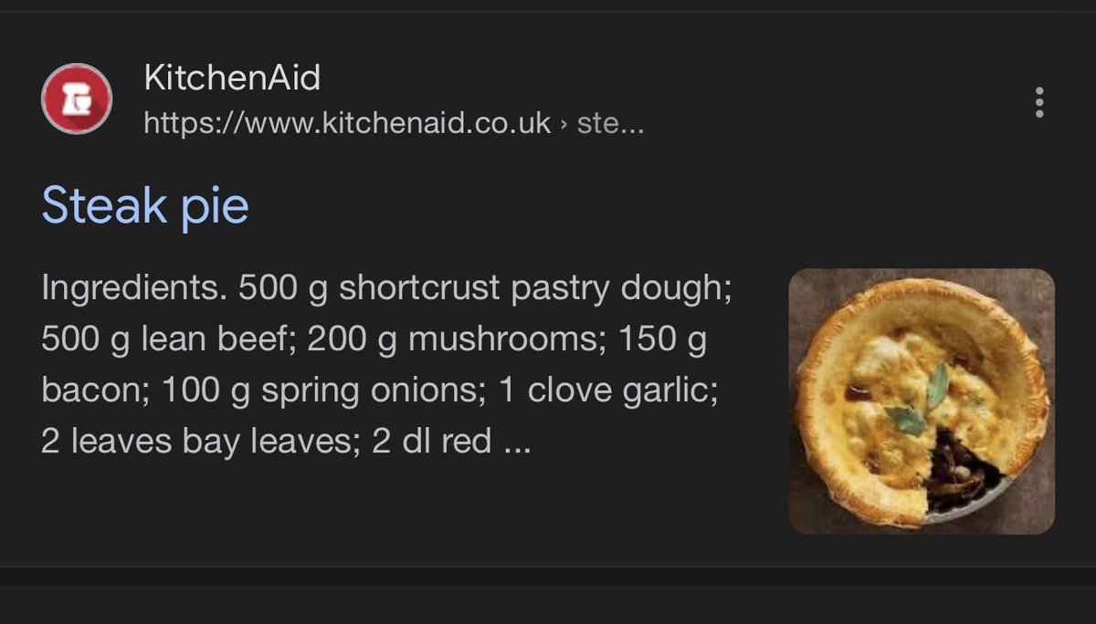 erikkkooo's tweet photo. Hi @KitchenAid_UK huuuge problem I’m using your food processor all the time and every now and then make Steak Pie by using your office websites recipe but it disappeared from the site and can’t remember by heart. Can u help by any chance 🥹 i can only see a few ingredients… https://t.co/24Wb8SiHHE