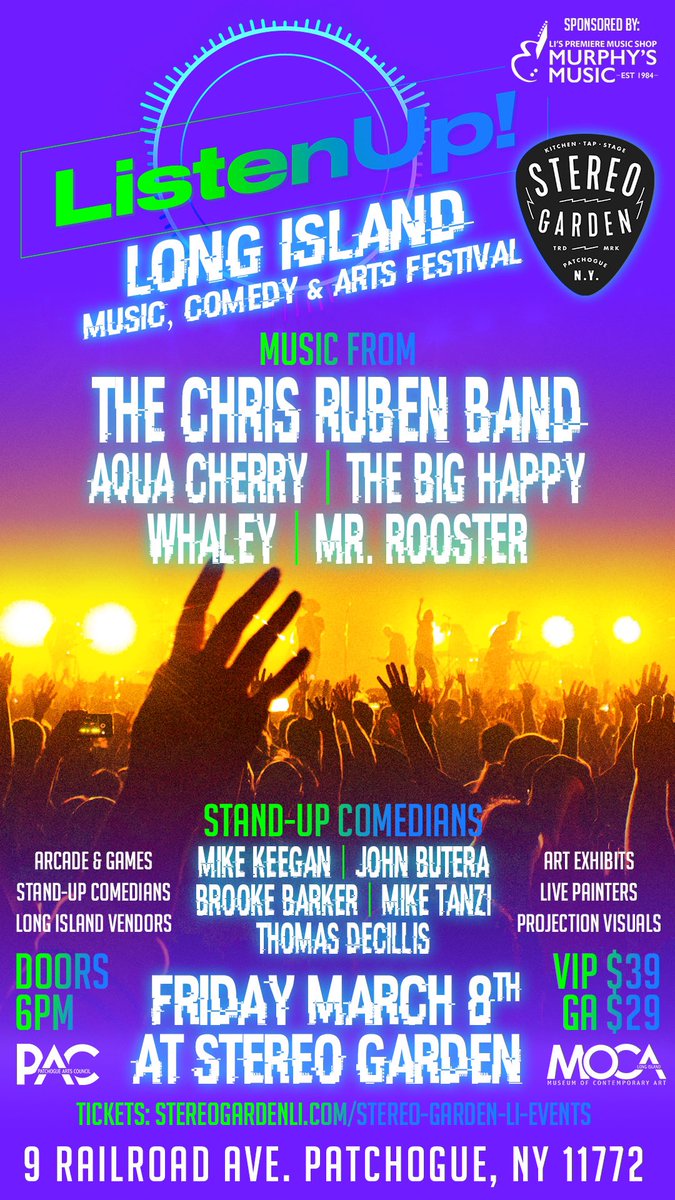 shea_design's tweet photo. This Friday I’ll be live painting at the ListenUp! Long Island Music &amp; Arts Festival!!✨

Fri. March 8th, 2024 
Doors at 6pm 

Stereo Garden
9 Railroad Ave., Patchogue NY 11772 https://t.co/gp9l4Bj7ZH