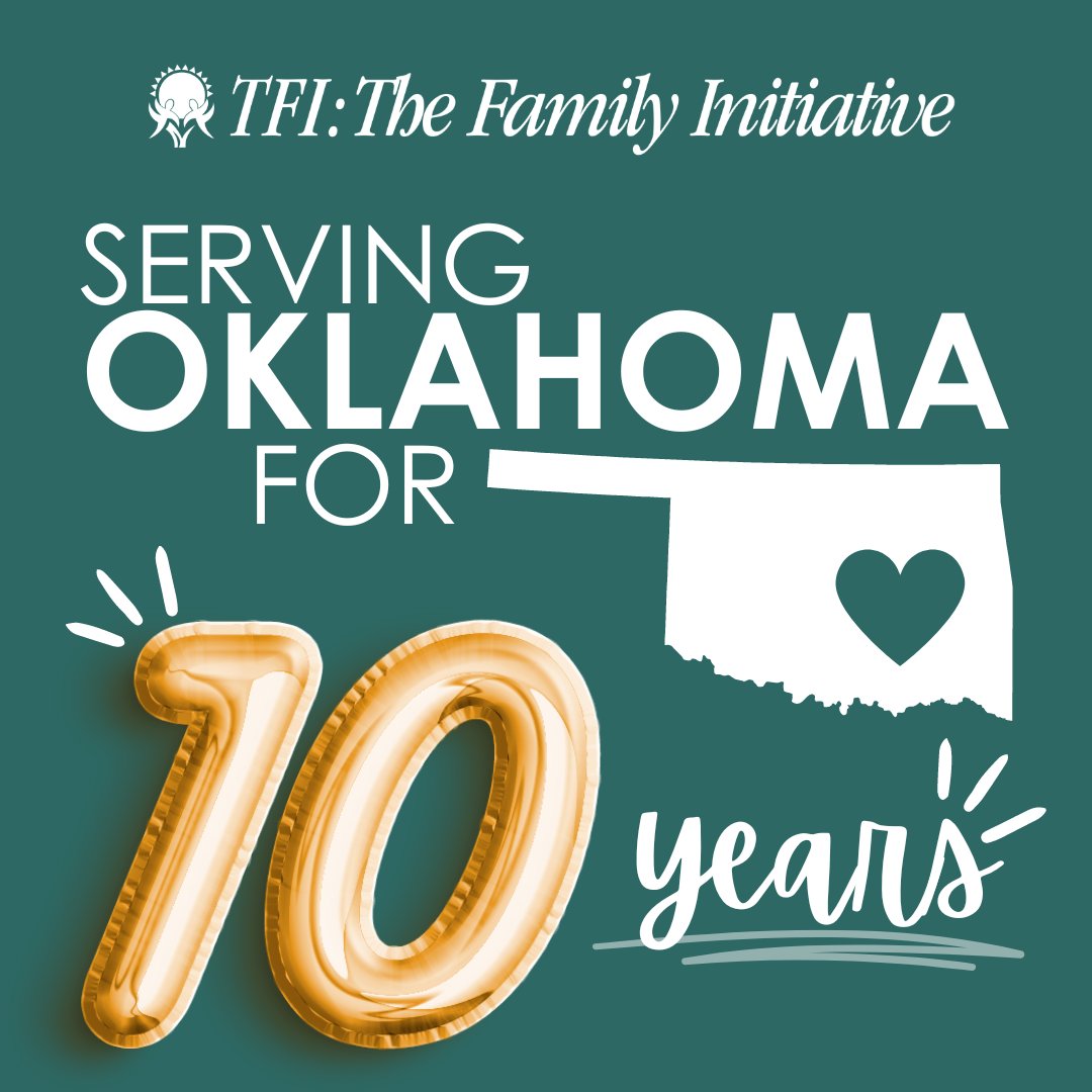 TFIFamily's tweet photo. Happy 10-year anniversary to TFI Family Connections! TFI partners with @OKDHS to provide foster care support, training &amp; ongoing support for foster homes. In FY23, TFI OK served 408 children, reintegrated 67 children with biological families &amp; finalized 40 adoptions.
#ourOKDHS https://t.co/sJERC7PS8u