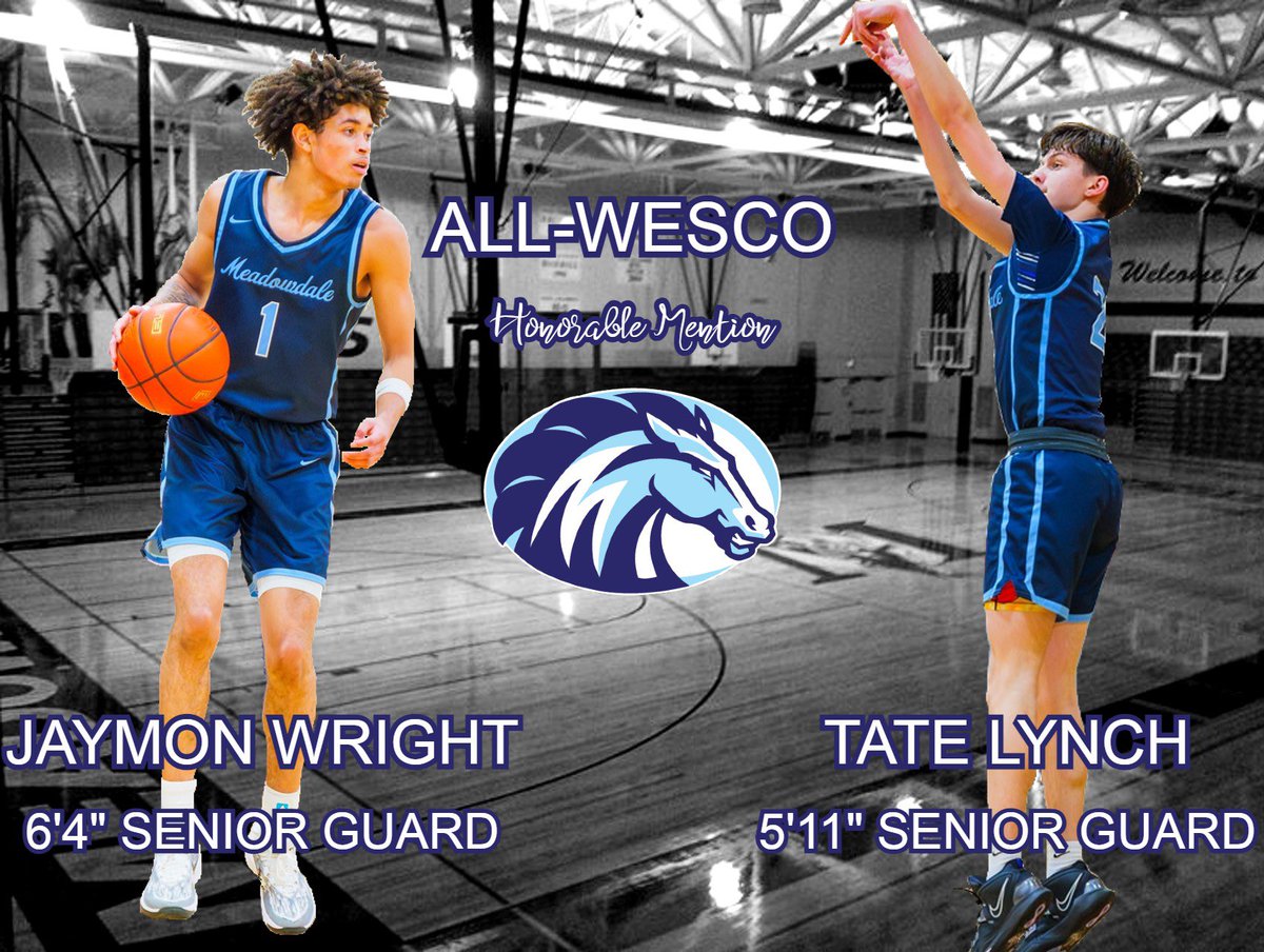 Congratulations to <a href="/JaymonWright/">Jaymon Wright</a> &amp; <a href="/TateLynch12/">Tate Lynch</a> on being named All-Wesco HM!

🏀 Jaymon finished his career 12th all time in school history for points scored!

🏀 Tate made more 3FG in a single season than anyone at MHS since 2015-16