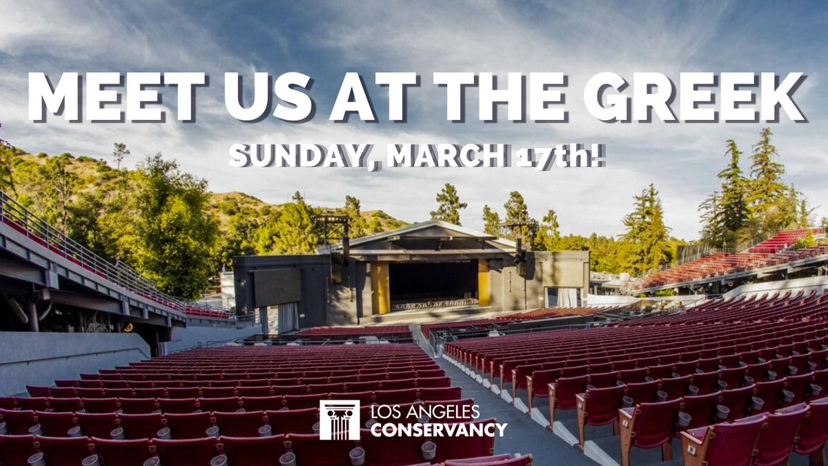 Ready to rock 'n' roll? 🎸🎤 😎 Meet us for a one-day-only walking tour of the fabulous Greek Theatre on Sunday, March 17th! Tour & ticket info at: bit.ly/4c6rzkk