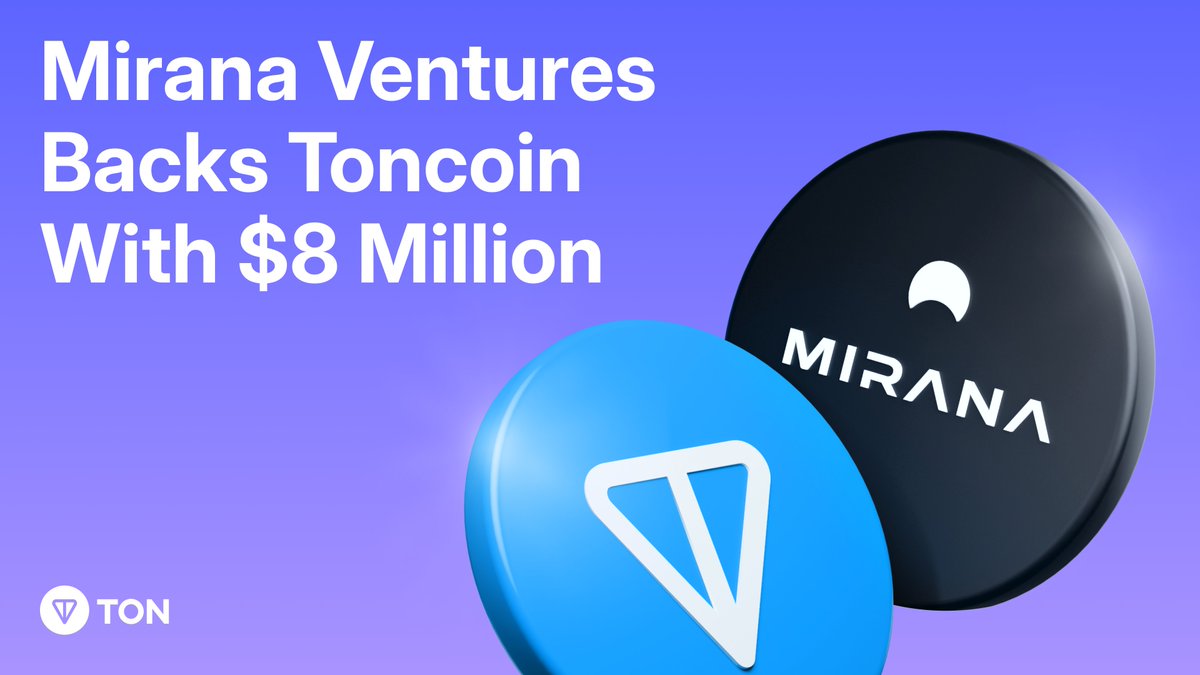 ton_blockchain's tweet photo. 🤝 @mirana, a leading global investment firm, backs $TON with $8M and partners with TON Foundation, showcasing their support for @telegram’s #TON-based Web3 ecosystem!

Let’s dive into this long-term collaboration 👇🧵 https://t.co/GrjFm2tXJ8