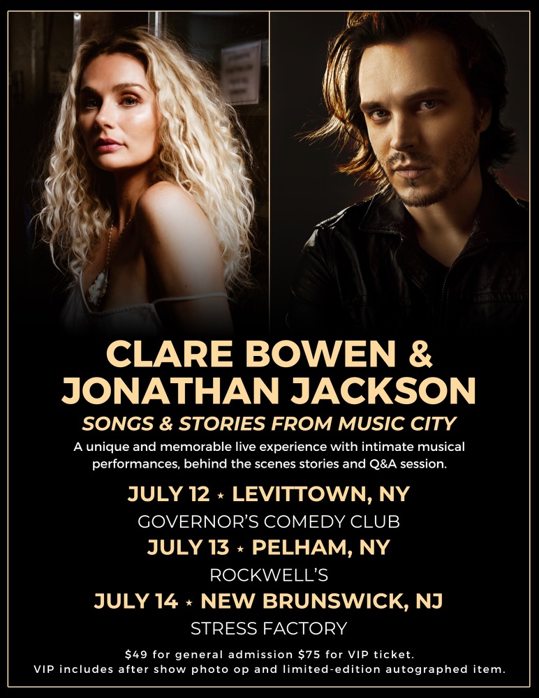 CORRECTED DATES: I'm excited to announce I'll be playing a select number of shows with my good friend #ClareBowen! 🎟️ Find General + VIP Tickets: loom.ly/j9q0_zM . #Nashies #Nashville #ClareBowen #JonathanJackson