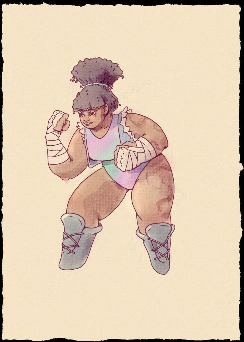 ObeseOcelot's tweet photo. Cleo Sol makes the good neo soul

Also I accidentally drew Willow Nightingale 

#character #wrestling #cleosol #wrestler #brawler #illustrator https://t.co/3vng4n76Kd