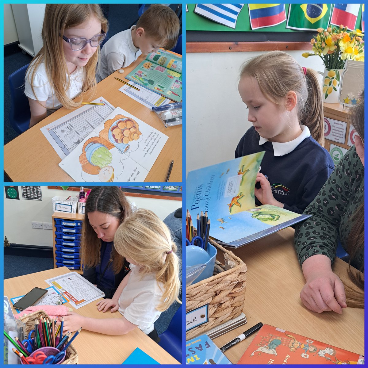 Y3 loved sharing their stories today. #WorldBookDay2024 
<a href="/BarntonMissR/">Miss Rutter</a> <a href="/BarntonMissMc/">Miss McGlone</a>