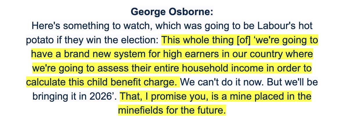 Could assessing child benefit by household rather than individual create losers as well as winners? @George_Osborne seems to think so. (On his @polcurrency podcast)